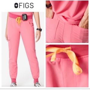 Limited edition Neon pink Figs Scrub bottoms- scrub joggers